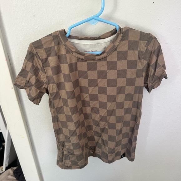 Forever French checkered t-shirt - Picture 1 of 1